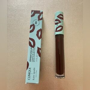 Clinique pop plus creamy lip gloss(color black honey pop) full size 3.4 ml